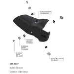 LeoVince Heat Shield For BMW R 1300 GS ABS 2023-2026 - Black/Carbon Fiber