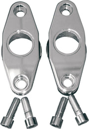 Accutronix Swingarm Pivot Blocks For Harley Davidson FXR 1340 1986-1994 Smooth - Chrome
