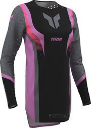 Thor Womens Sportmode Velocity Jersey - Black/Dark Grey/Pink/Purple