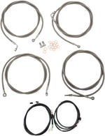 LA Choppers Complete Plug-and-Play Cable Kit ABS For Harley Davidson FLHR 1750 2017-2019 30.5 cm - 35.5 cm (12" - 14") - Clear-Coated