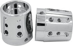 Avon Grips Axle Nut Covers For Harley Davidson FLHR 1450 2000-2003 Front - Chrome Silver