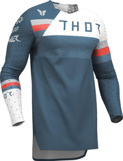 Thor Sportmode League Jersey - Blue/Light Grey/Red/White