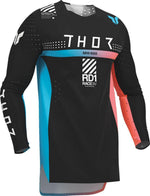 Thor Sportmode Synth Jersey - Black/Coral/Turquoise/White