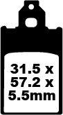 EBC SFA Series Organic Scooter Brake Pads For Piaggio Free 50 FL 1995-2001 Front