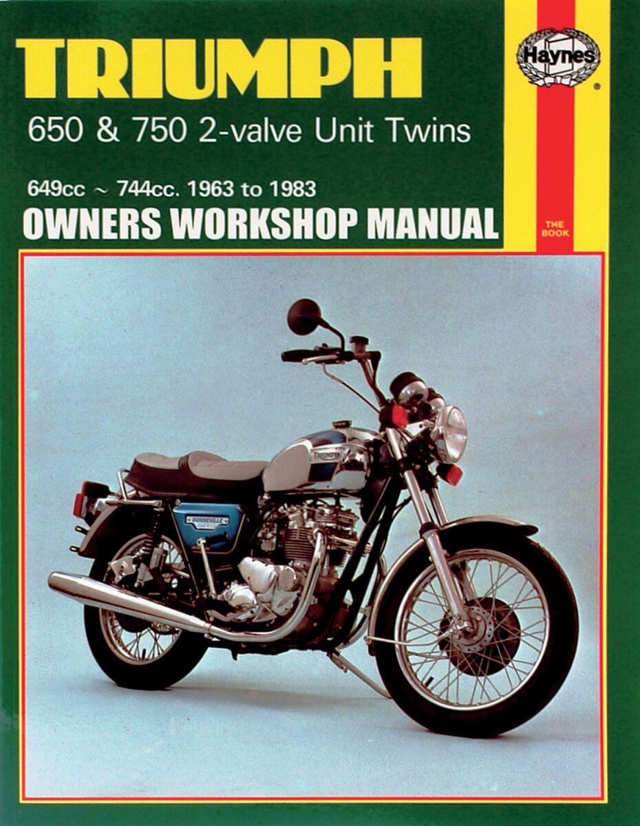 Haynes Repair Manual For Triumph Bonneville 650 T120 1963-1973
