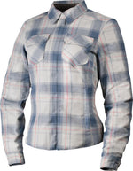 Icon Womens Fallblock Flannel Jacket - Blue/Grey/Red/White