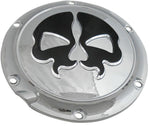 Drag Specialties Split Skull Derby Cover For Harley Davidson XL 1200 C 2004-2020 - Black Chrome