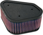 K&N High Flow Air Filter For Kawasaki KFX700 2X4 2004-2010 - Black Red