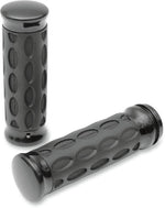 Drag Specialties Custom Rubber Grips For Harley Davidson FLHR 1584 2008 - Black