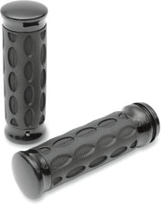 Drag Specialties Custom Rubber Grips For Harley Davidson FLHR 1584 2008 - Black