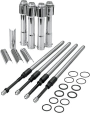 S&S Cycle Quickee Pushrod Kit with Covers For Harley Davidson XL 1200 C 2004-2020 - Chrome
