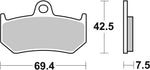 SBS LS Street Excel Sintered Rear Brake Pads For Mv Agusta Brutale 1078 RR 2009