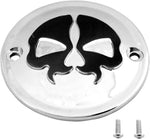 Drag Specialties Split Skull Points Cover For Harley Davidson FL 1200 1970-1977 - Chrome