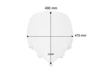 WRS Windscreen Touring K1200S/K1300S For BMW K 1200 S 2005-2008 49 cm (19-3/8") - Clear