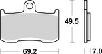 SBS HF Street Ceramic Organic Front Brake Pads For Victory Boardwalk 106 2013-2015