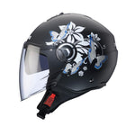 Caberg Riviera V4X Mia Matt Black White Grey Light Blue Helmet