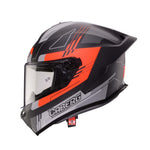 Caberg Roxter Colt Full Face Motorcycle Helmet - Matt Black/Red Fluro/Grey