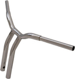 LA Choppers Kage Fighter Welded Bent-Riser Handlebar 35.5 cm (14") - Silver