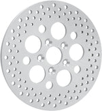 Drag Specialties Polished Stainless Steel Drilled Brake Disc For Harley Davidson FLH 1340 1984 Rear - Zinc