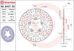 Brembo Oro Prime Line Fixed Brake Disc For Kymco Agility 125 2010-2020 Front