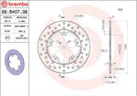 Brembo Oro Prime Line Fixed Brake Disc For BMW C1 125 2000-2003 Fits Front Or Rear