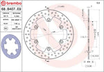 Brembo Oro Prime Line Fixed Brake Disc For Honda CB 1100 F 1983-1984 Front