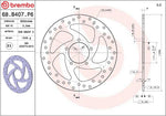 Brembo Oro Prime Line Fixed Brake Disc For Ducati MultiStrada 1200S ABS 2018 Rear