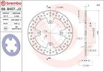 Brembo Oro Prime Line Fixed Brake Disc For Kawasaki Z 800 2016 Rear