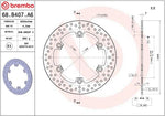 Brembo Oro Prime Line Fixed Brake Disc For Honda FJS 400 2006-2007 Front