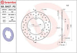 Brembo Oro Prime Line Fixed Brake Disc For Yamaha MT-03 ABS 2016-2018 Rear