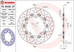 Brembo Oro Prime Line Floating Brake Disc For Yamaha MT-07 2014-2016 Front