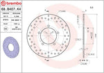 Brembo Oro Prime Line Fixed Brake Disc For Kymco Grand Dink 125 I 2006 Rear
