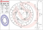 Brembo Oro Prime Line Fixed Brake Disc For BMW K 1600 GT ABS 2011-2016 Rear