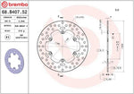 Brembo Oro Prime Line Fixed Brake Disc For CCM 644 2003-2005 Rear
