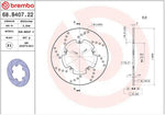 Brembo Oro Prime Line Fixed Brake Disc For Derbi Boulevard 50 2010-2017 Front