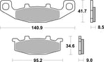 SBS HS Street Excel Sintered Front Brake Pads For Suzuki DR800S 1991-1995