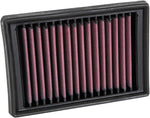 K&N High Flow Air Filter For Moto Guzzi AUDACE 1400 2015-2017 - Black Red