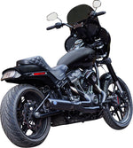 S&S Cycle 2 Into 1 Qualifier Exhaust System For Harley Davidson FLDE 1750 2018-2020 - Guardian Black