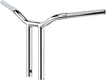 LA Choppers Kage Fighter Welded Straight-Riser Handlebar 25.5 cm (10") - Chrome