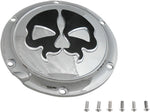 Drag Specialties Split Skull Derby Cover For Harley Davidson XL 1200 C 2004-2020 - Black Chrome