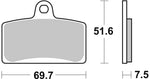 Brembo SA Prime Sintered Brake Pads For Blata Enduro 125 2008 Front