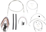 Burly Handlebar Cable Brake Hose Kit For Harley Davidson FLHT 1584 2008-2010 38cm (15") - Silver