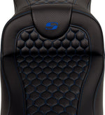 Saddlemen Honeycomb Roadsofa Seat For Harley Davidson FLH 1868 2021 - Black/Blue (Driver Seat Length: 44.5 cm)