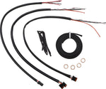 LA Choppers Complete Midnight Braided Handlebar Cable/Brake Hose Kit For Harley Davidson FLDE 1750 ABS 2018-2020 38 cm - 43 cm (15" - 17") - Black/Clear-Coated