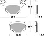 SBS HF Street Ceramic Organic Front Brake Pads For Suzuki GS 125 E 1990-1994