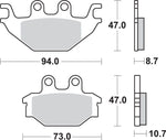 SBS SI Sintered Front Brake Pads For Arctic Cat Textron 250 2X4 2006-2007