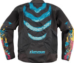 Icon Unisex Overlord3 Mesh Munchies Jacket - Black Light Blue Pink Turquoise Yellow