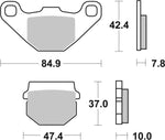 SBS Carbon Tech Organic Front Brake Pads For Suzuki AH 80 1992-1994