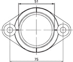 Parts Unlimited Carburettor Mounting Flange For Yamaha EXCEL 5 540 1979-1980 - Black