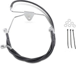 Drag Specialties Extended Length Vinyl Brake Hose Kit For Harley Davidson FLHT 1340 1996-1998 Front - Black